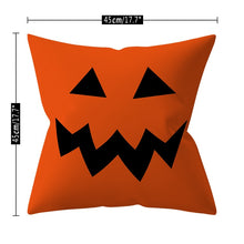 Load image into Gallery viewer, Trick or treat/pumpkin Cushion Cover 45*45cm Happy Halloween Throw Pillow Cover Happy Fall Y&#39;all ghosts Horror Pillowcase