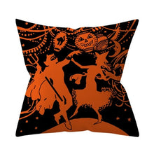 Load image into Gallery viewer, Trick or treat/pumpkin Cushion Cover 45*45cm Happy Halloween Throw Pillow Cover Happy Fall Y&#39;all ghosts Horror Pillowcase