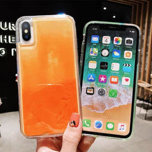 Load image into Gallery viewer, New Fashion Noctilucent Dynamic Liquid Quicksand For iPhone 6 6S 7 8 Plus X XR XS Max Phone Cases Trend Luminous Case