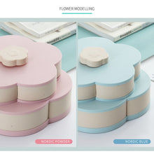 Load image into Gallery viewer, Petal-Shape Rotating Snack Box Candy Tray Food Storage Box