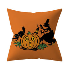 Load image into Gallery viewer, Trick or treat/pumpkin Cushion Cover 45*45cm Happy Halloween Throw Pillow Cover Happy Fall Y&#39;all ghosts Horror Pillowcase