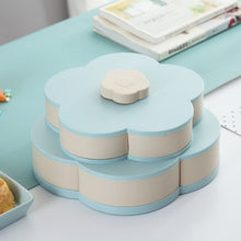 Load image into Gallery viewer, Petal-Shape Rotating Snack Box Candy Tray Food Storage Box