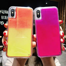 Load image into Gallery viewer, New Fashion Noctilucent Dynamic Liquid Quicksand For iPhone 6 6S 7 8 Plus X XR XS Max Phone Cases Trend Luminous Case