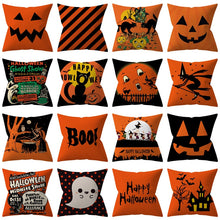 Load image into Gallery viewer, Trick or treat/pumpkin Cushion Cover 45*45cm Happy Halloween Throw Pillow Cover Happy Fall Y&#39;all ghosts Horror Pillowcase