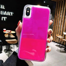 Load image into Gallery viewer, New Fashion Noctilucent Dynamic Liquid Quicksand For iPhone 6 6S 7 8 Plus X XR XS Max Phone Cases Trend Luminous Case