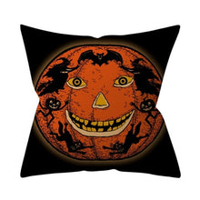 Load image into Gallery viewer, Trick or treat/pumpkin Cushion Cover 45*45cm Happy Halloween Throw Pillow Cover Happy Fall Y&#39;all ghosts Horror Pillowcase