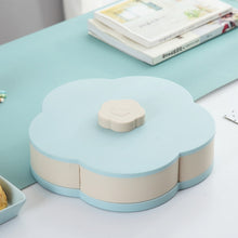 Load image into Gallery viewer, Petal-Shape Rotating Snack Box Candy Tray Food Storage Box