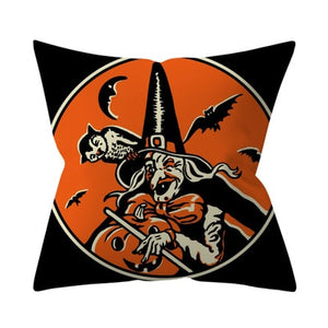 Trick or treat/pumpkin Cushion Cover 45*45cm Happy Halloween Throw Pillow Cover Happy Fall Y'all ghosts Horror Pillowcase