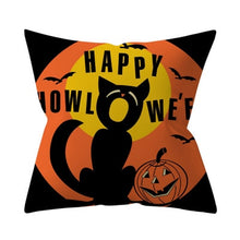 Load image into Gallery viewer, Trick or treat/pumpkin Cushion Cover 45*45cm Happy Halloween Throw Pillow Cover Happy Fall Y&#39;all ghosts Horror Pillowcase